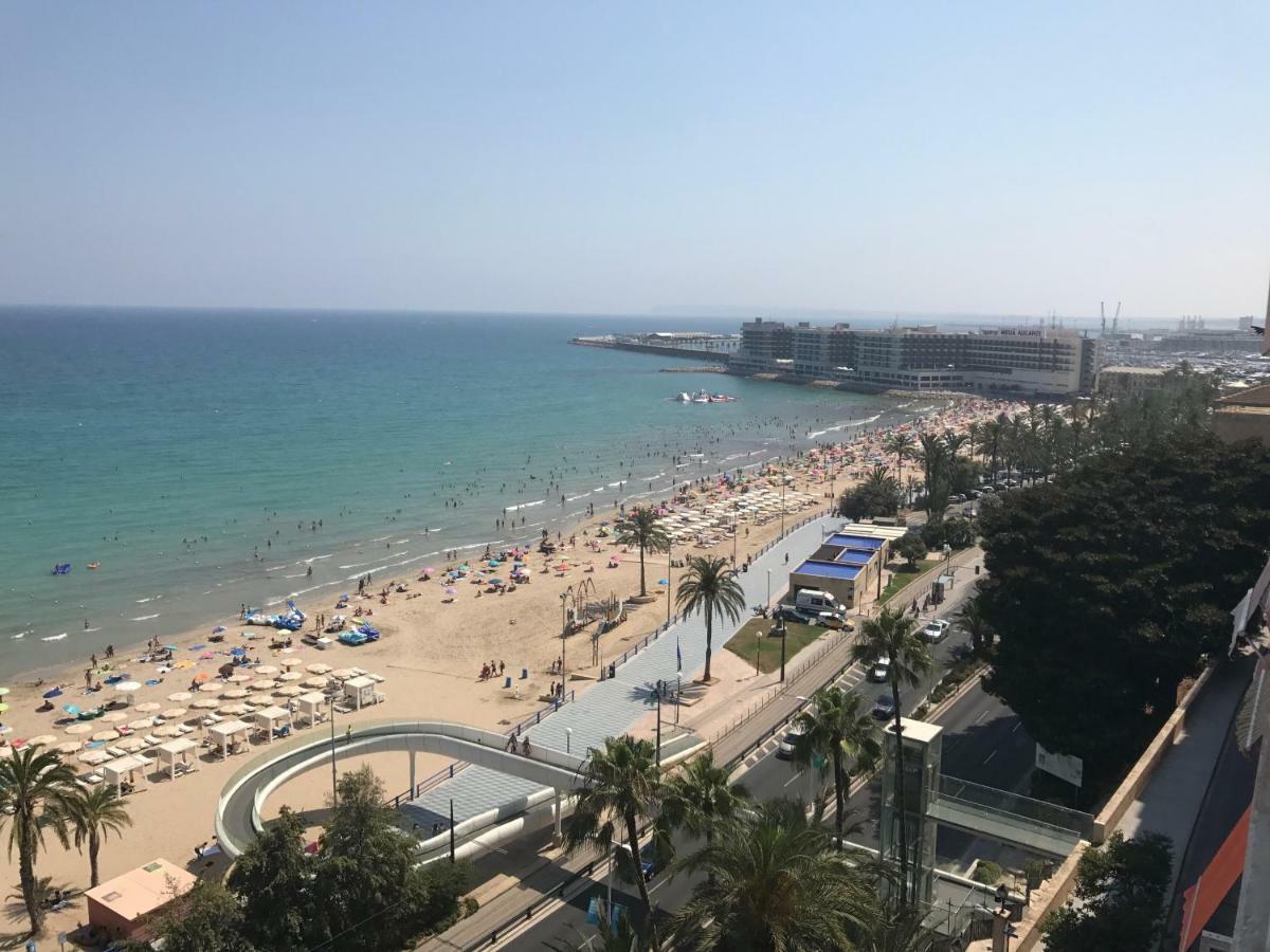 Apartamento Con Vistas Al Mar Primera Linea De Playa Del Postiguet Alicante Bagian luar foto